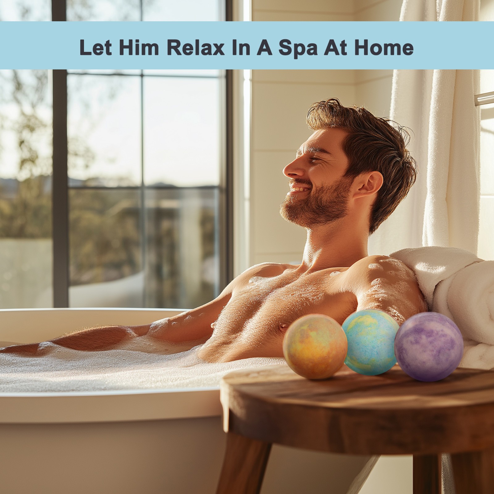 Luxury Bath Bombs for Men (Aqua Elegante) – Gift Set of 24 Bubble Bathbombs