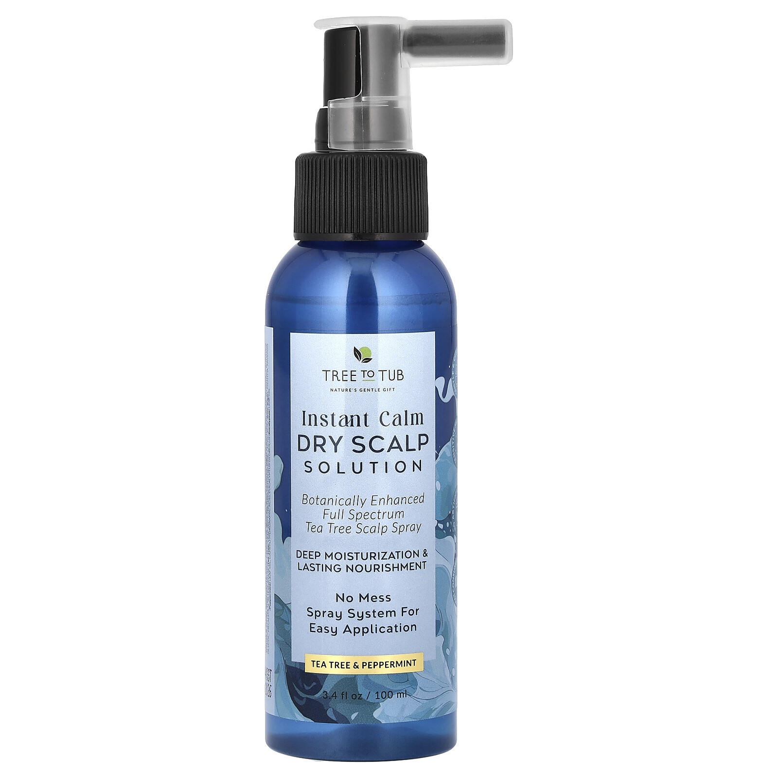 Instant Calm Dry Scalp Solution, Tea Tree & Peppermint, 3.4 fl oz (100 ml)