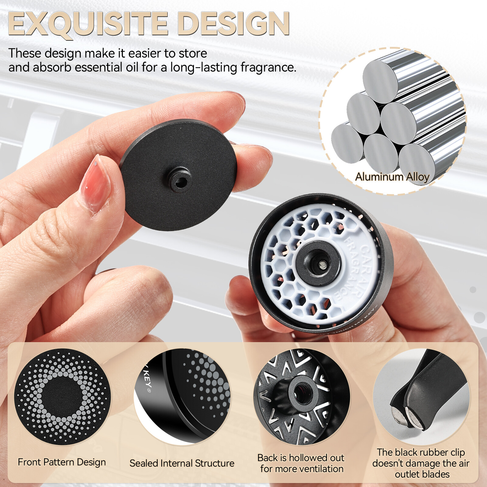 Car Diffuser Air Freshener Vent Clip Scented Aromatherapy Perfume Essential Oil