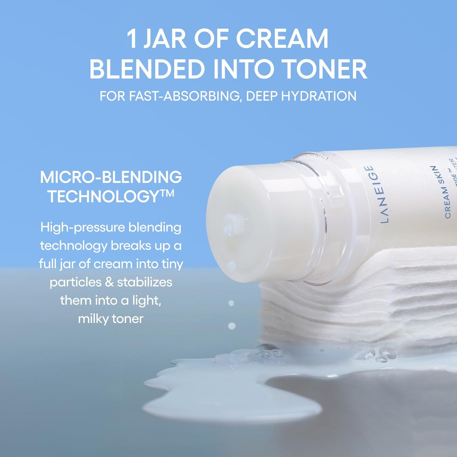 LANEIGE Cream Skin Toner & Moisturizer: Lightweight Refillable Korean Milky Tone