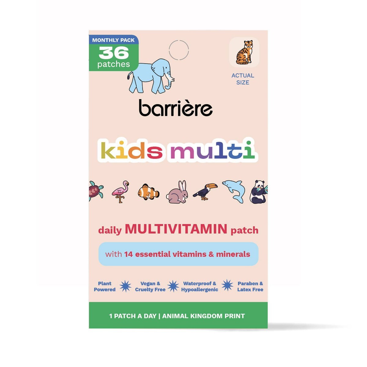 barriere Kids’ Multivitamin Animal Kingdom Patches -36ct:Patch,Health And Beauty