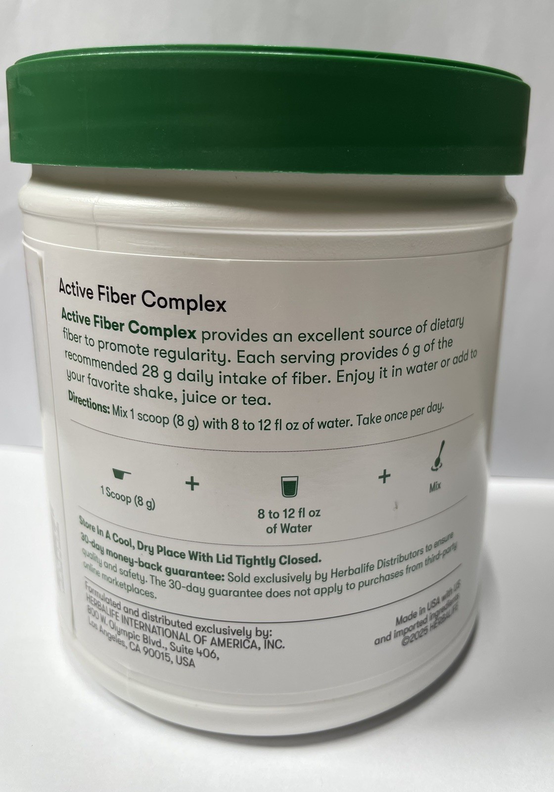 Herbalife Active Fiber Complex Apple Flavors 8.5 oz ,Excellent Source Of Soluble