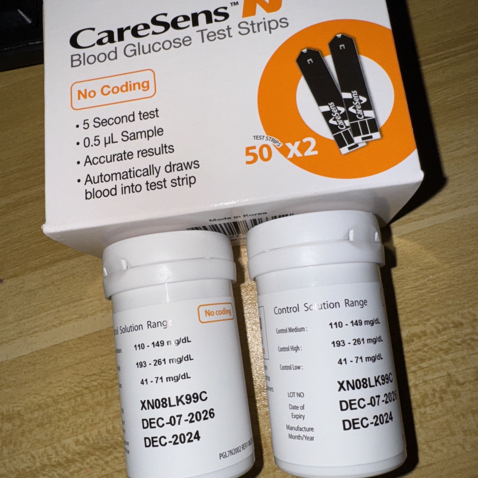 CareSens N Blood Glucose 100 TEST STRIPS LONG EXPIRY- ( 100% genuine Product)