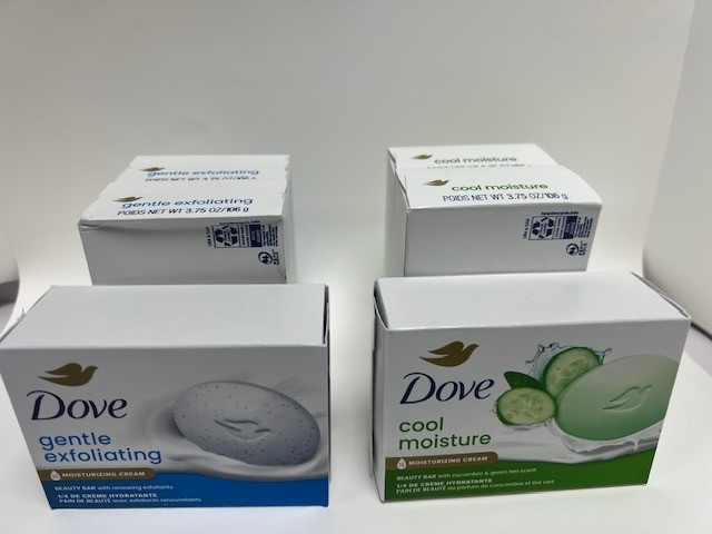 Dove Soap Beauty Bar 6 Bars, 106 g each, total 636 g, Cool Moisture Gentle Exfo