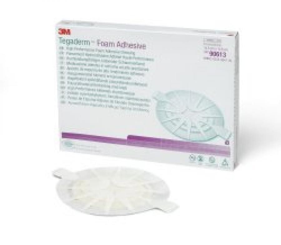 3M Tegaderm Foam Dressing 5-5/8×6-1/8 In White Film Backing Oval Sterile, 5 Ct