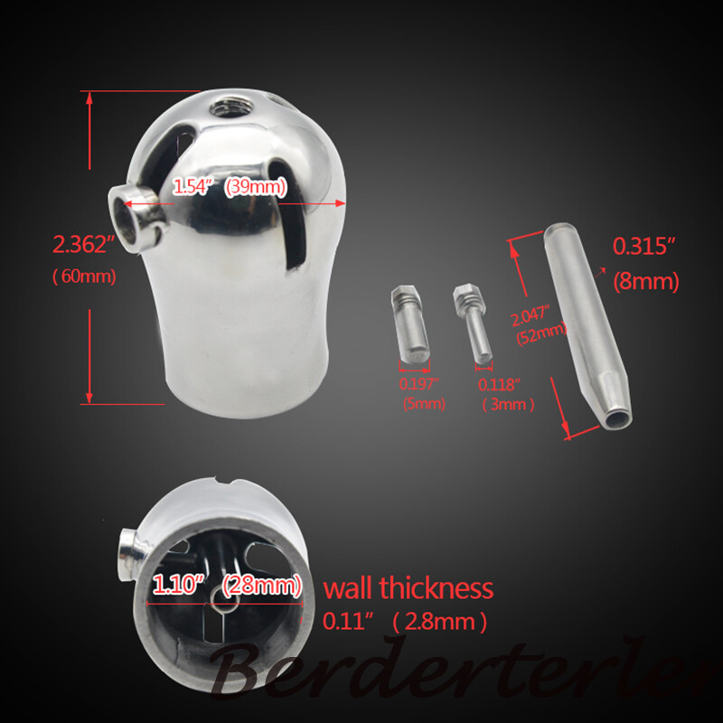 Male Cage Luxury Chastity Device PA9000 with Titanium Plug and PA CB6000