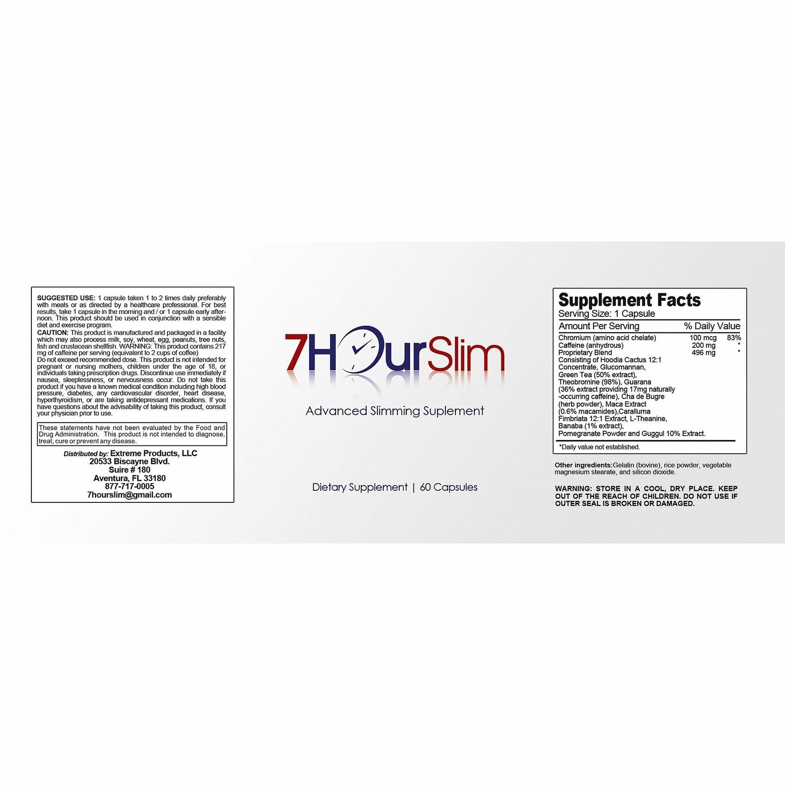 7Hour Slim Weight Loss Capsules Water Away Supports Fluid Balance Supplements
