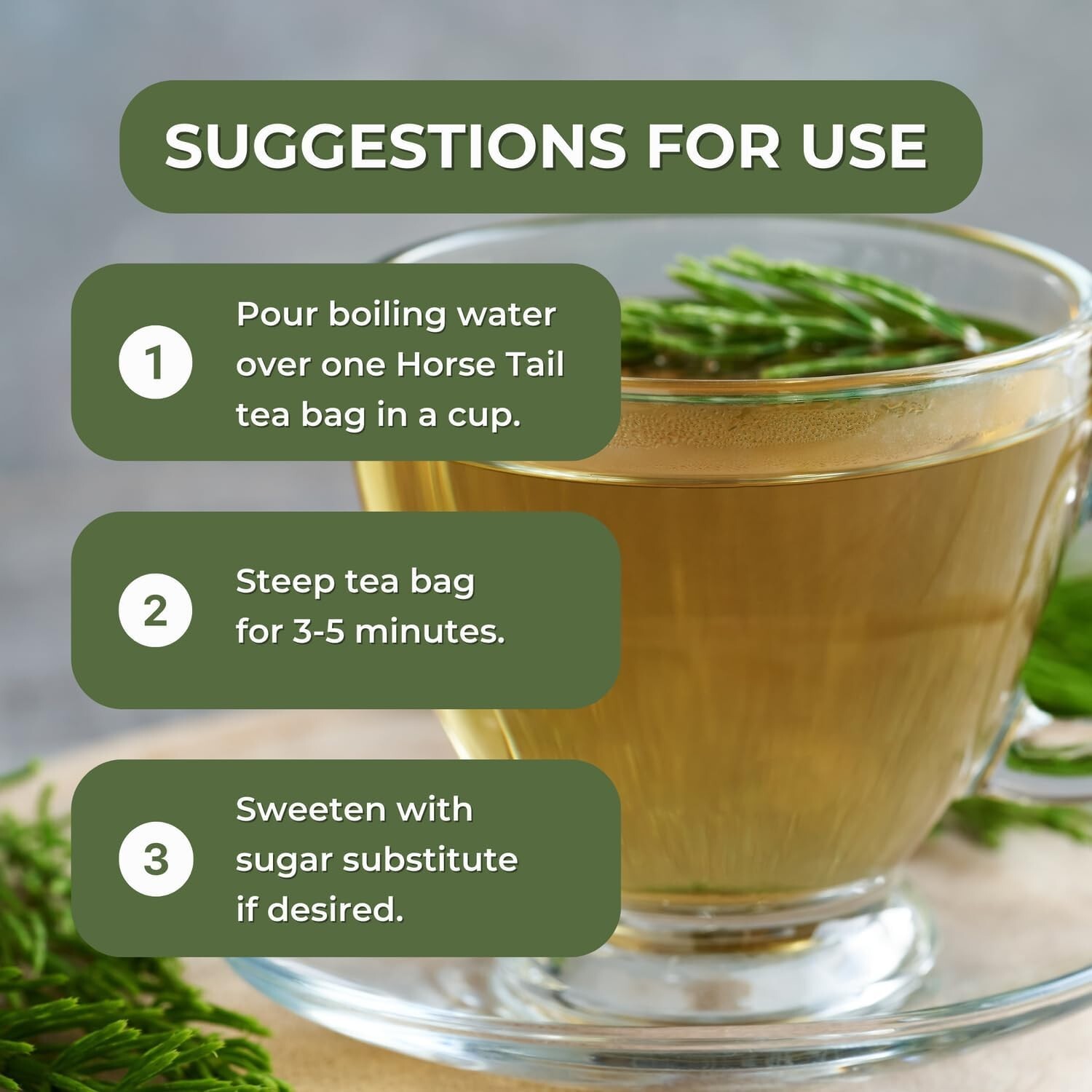 Horsetail Tea Hojas de Cola de Caballo 50 Teabags Premium Dried Herb from Peru