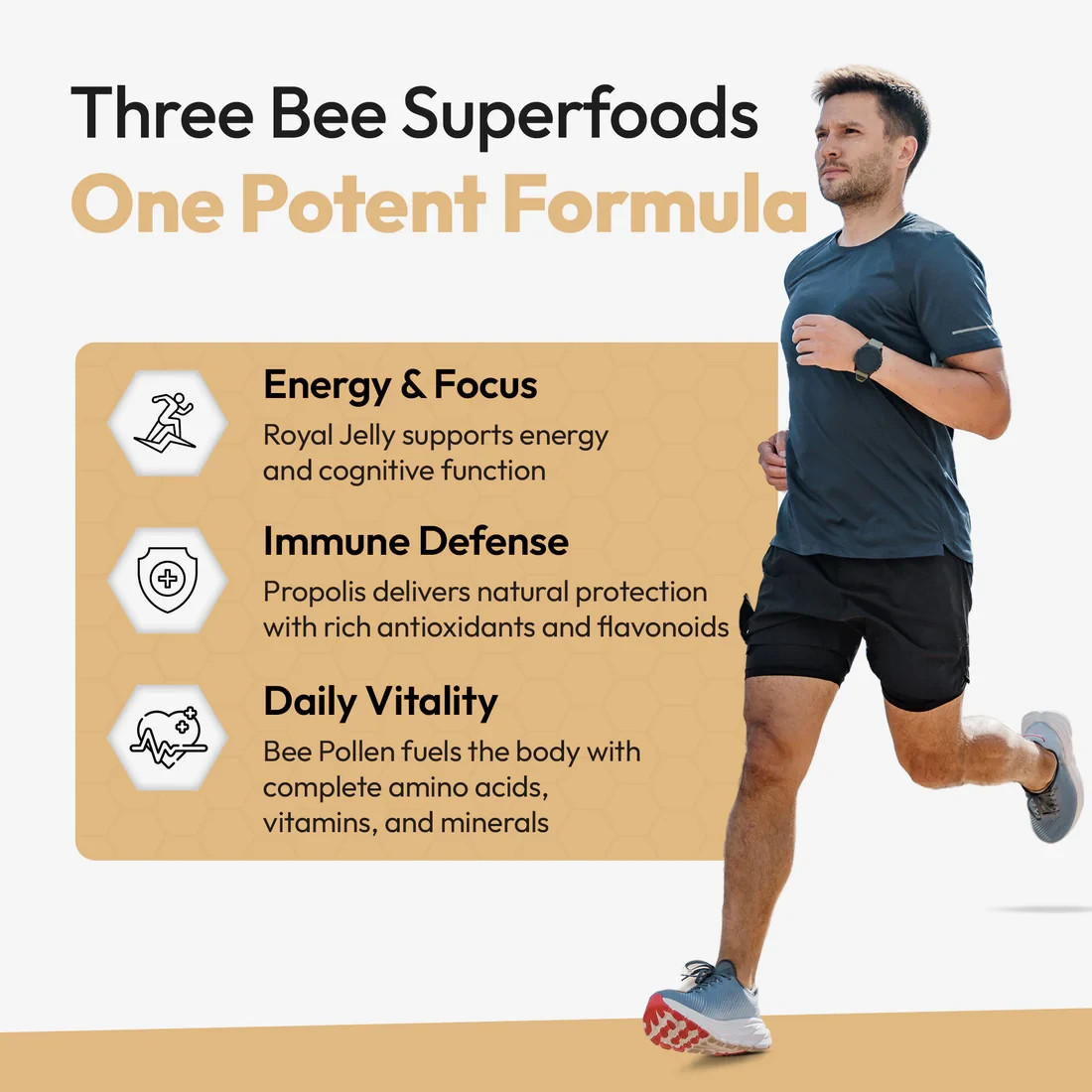 BEE PROPOLIS Immune Boosting Tablets 60 Count Pure Antioxidant GLUTEN FREE