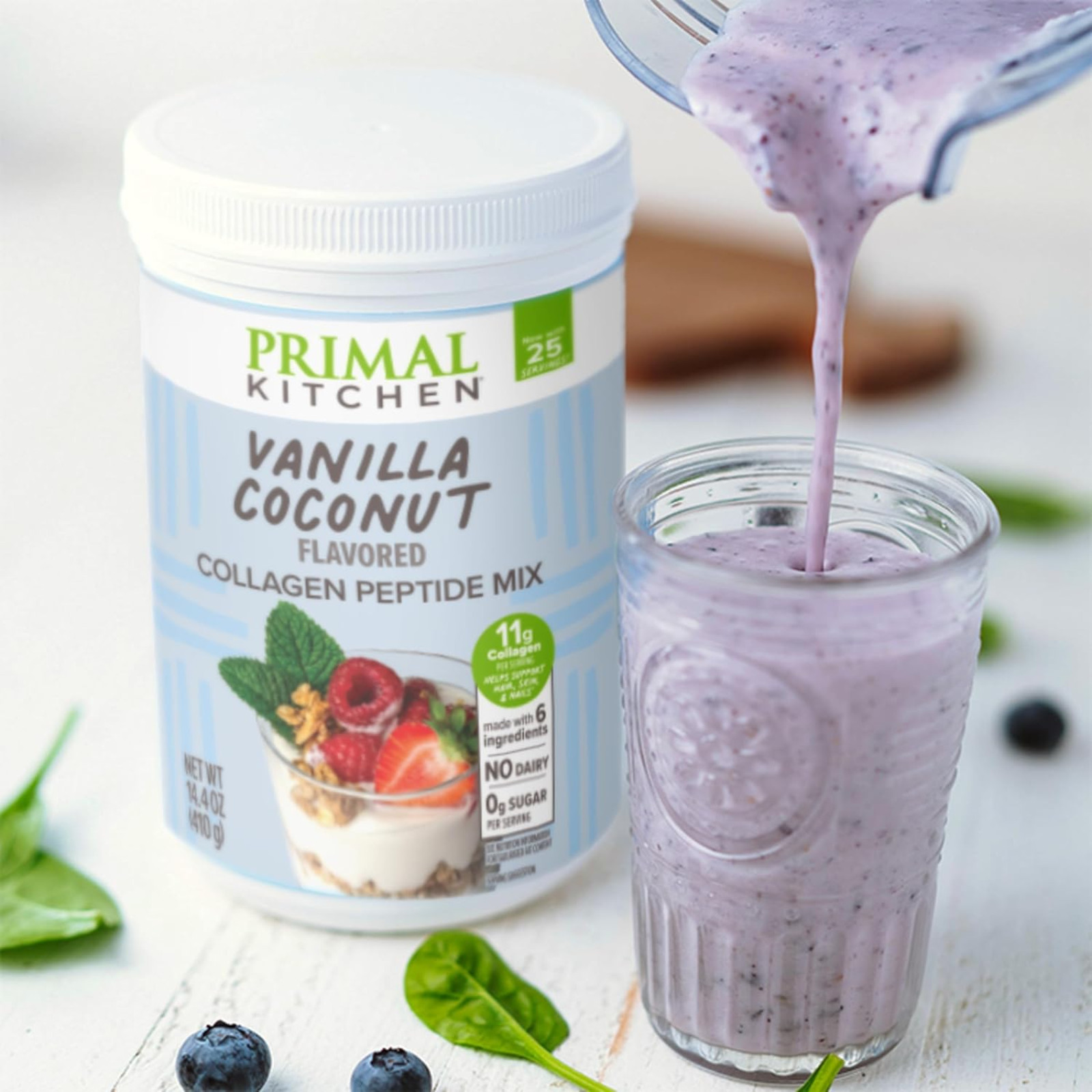 Primal Kitchen Vanilla Coconut Collagen Fuel Drink Mix 14.4oz