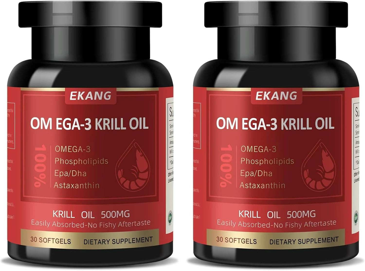 60 Count Omega 3 Krill Oil – Antioxidant Joint & Heart Health, No Fishy Taste