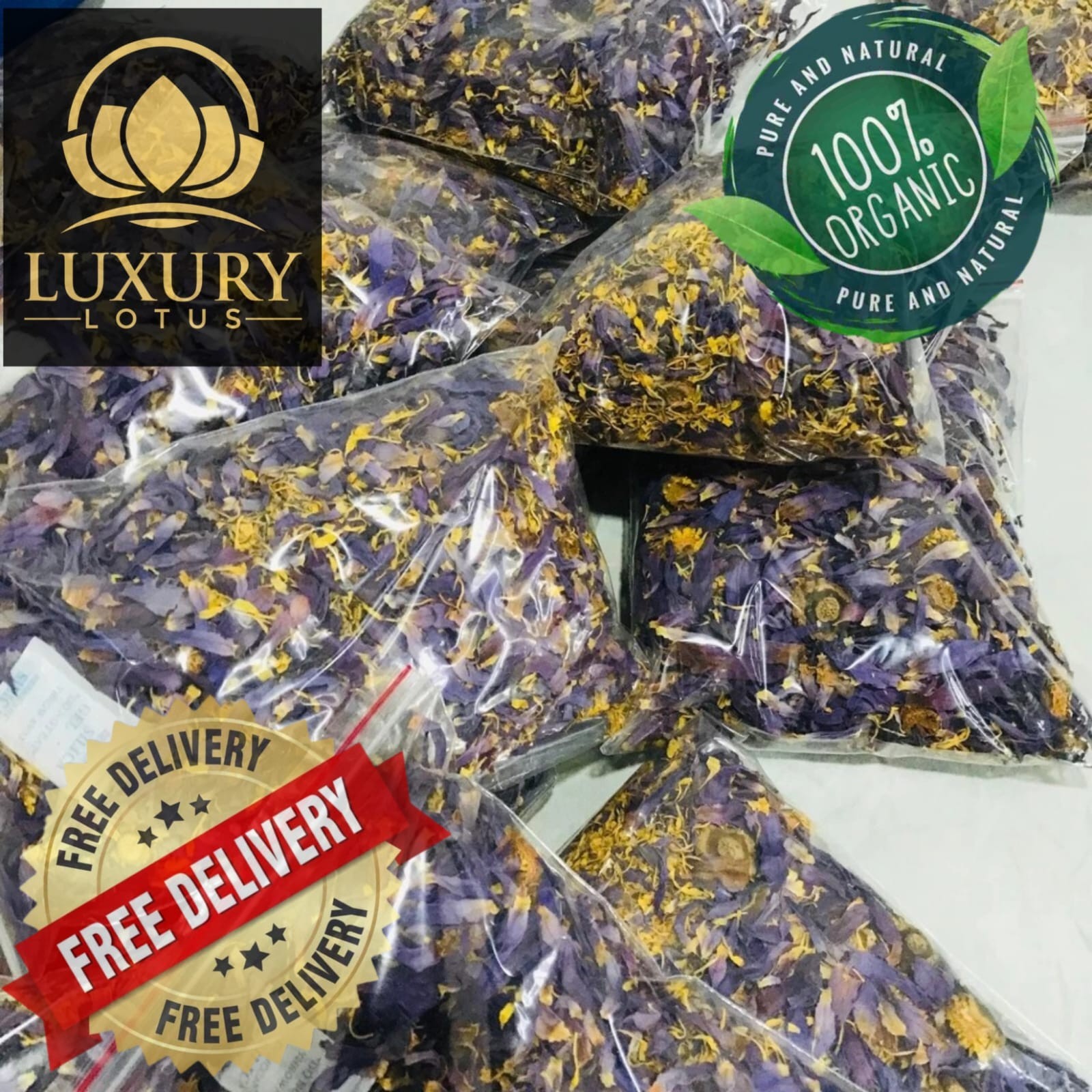 Blue Lotus |Nymphaea Caerulea| 100% Organic Herbal Hand Picked Pure Flowers Tea!