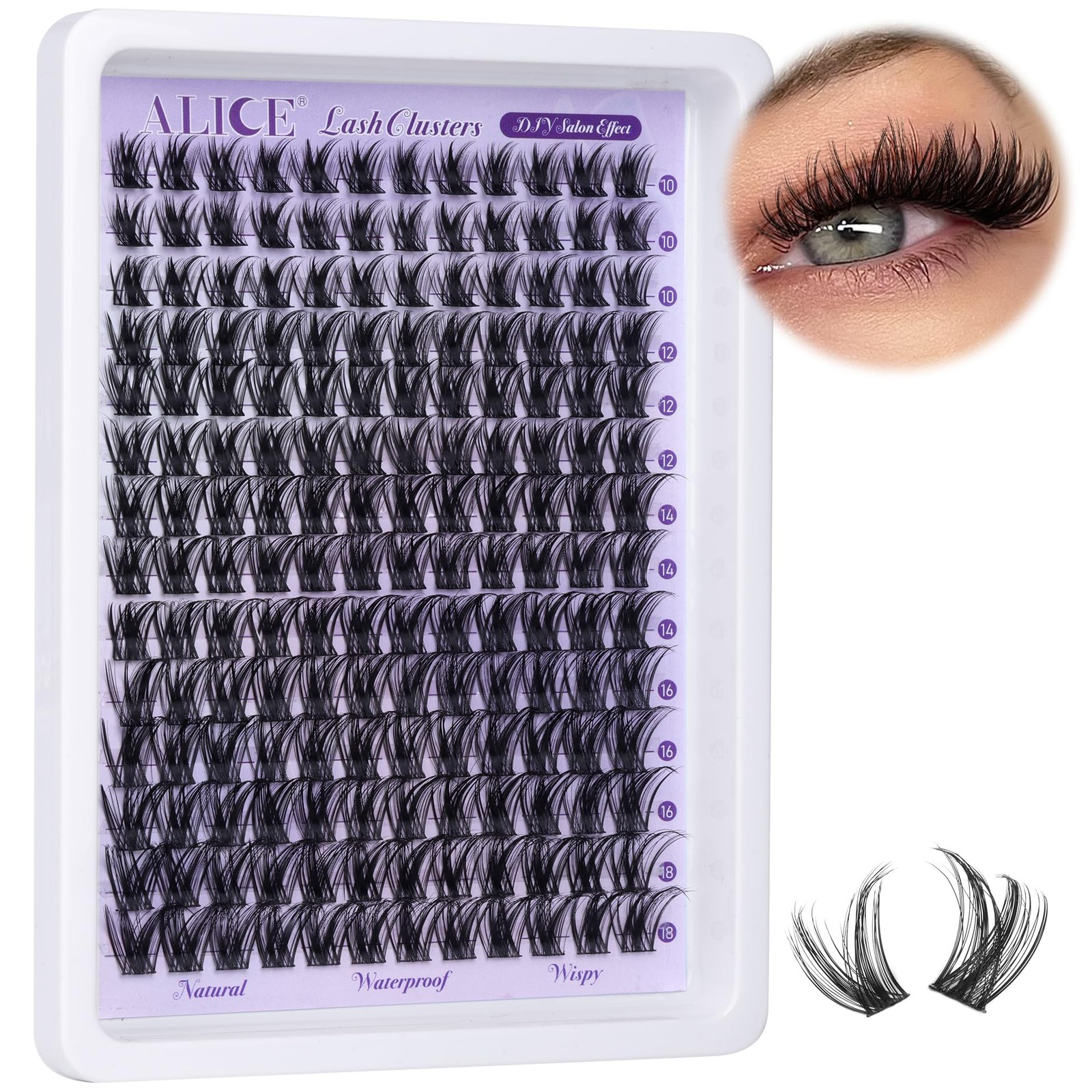 Lash Clusters Wispy Eyelash Extensions 168pcs Volume Individual Lashes 10-18m…