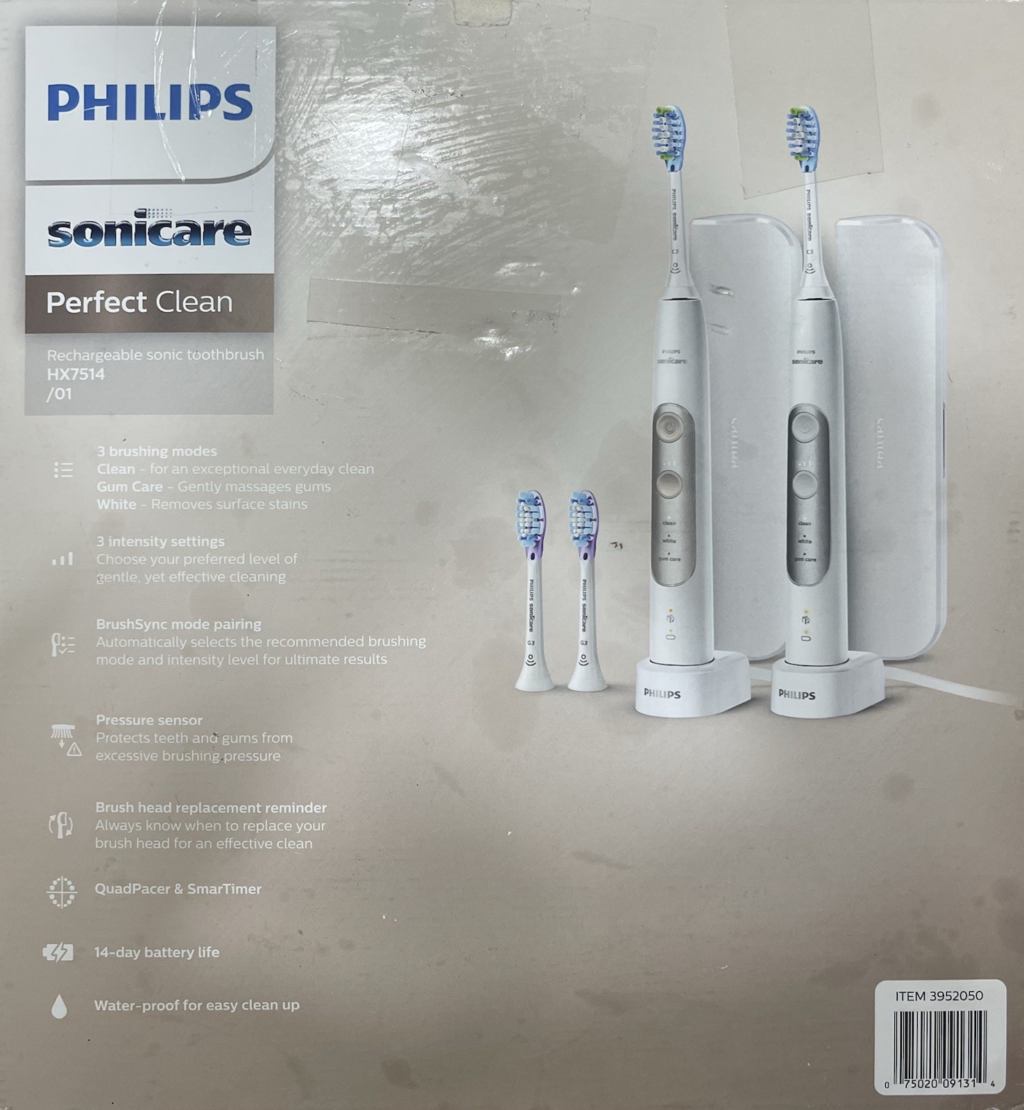 Philips Sonicare PerfectClean Electric Toothbrush HX751V+HX751V Y