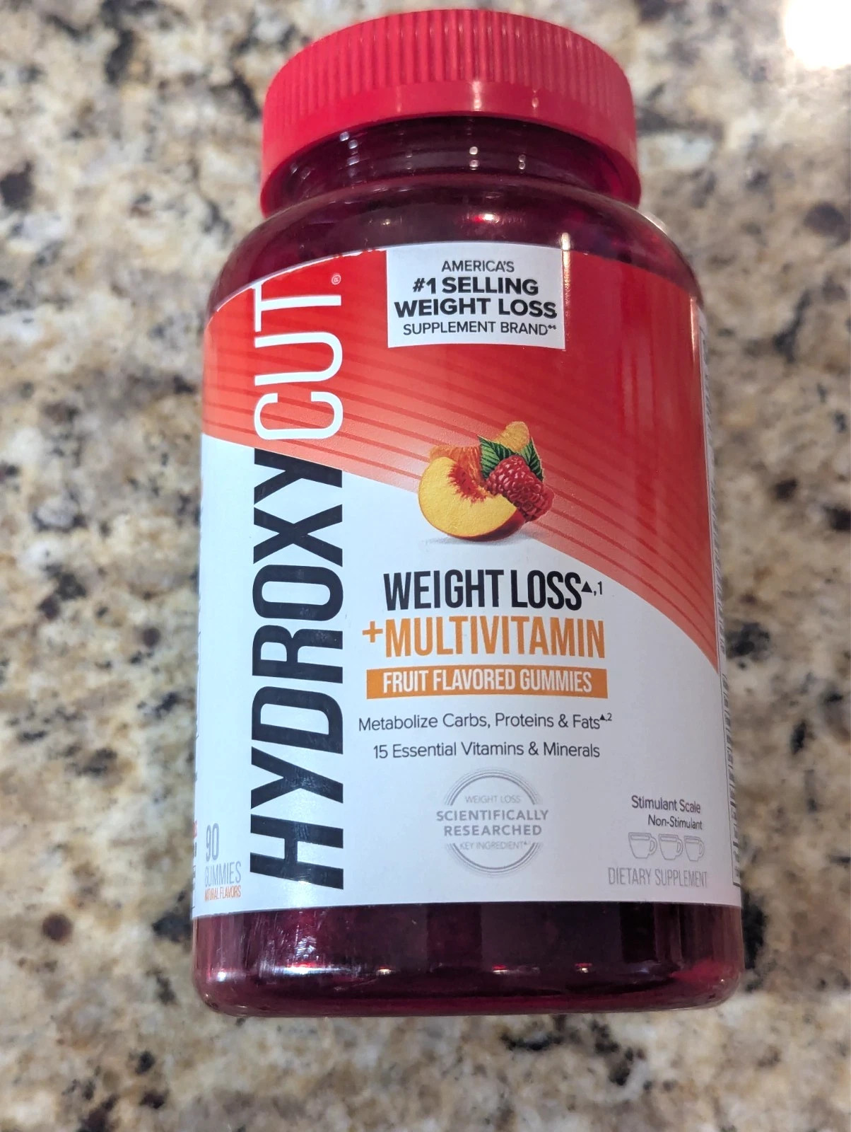 HydroxyCut Weight Loss Multivitamin Fruit Flavored 90 Gummies exp 02/2027 RK1