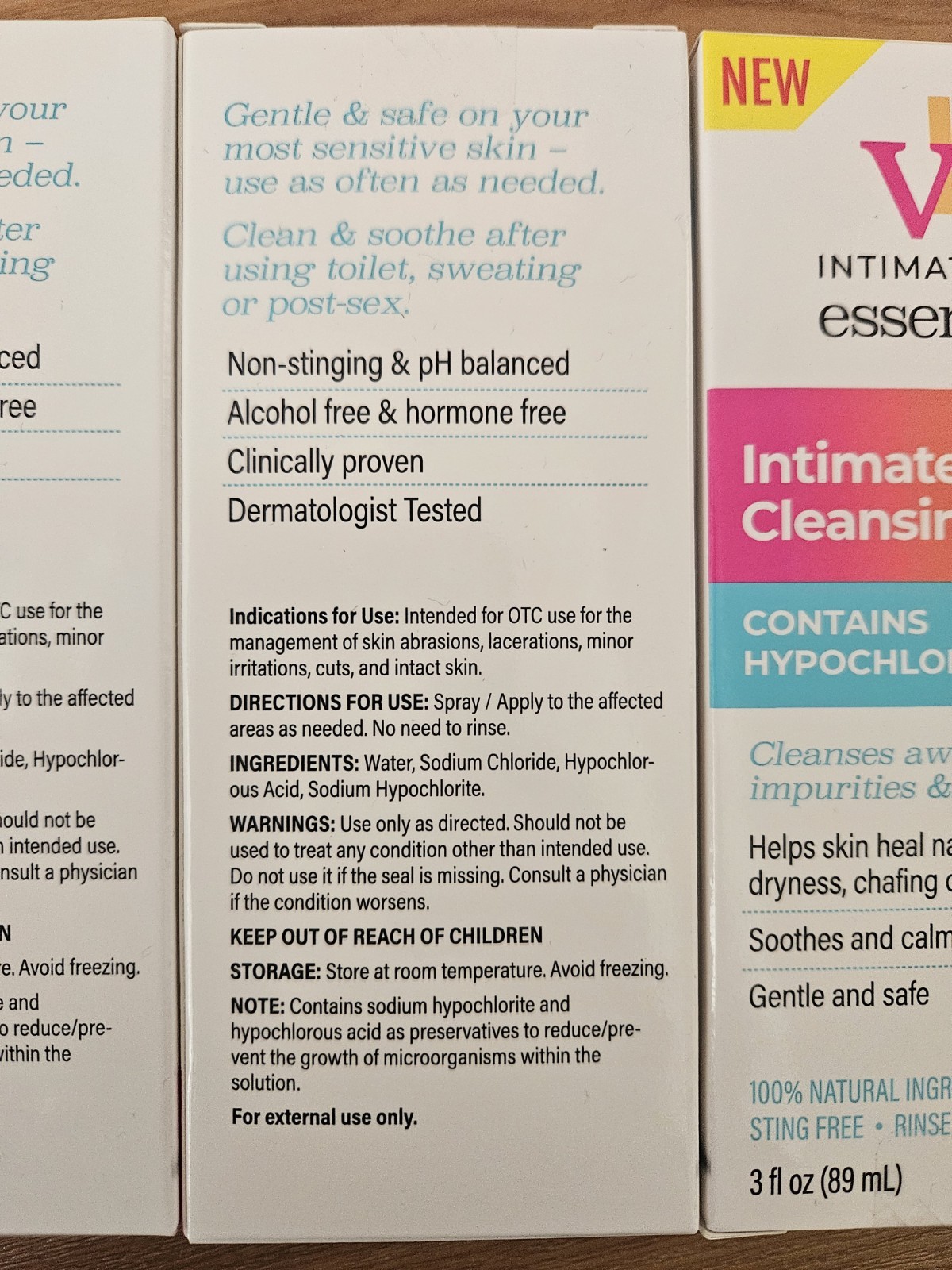 4x vH essentials Intimate Skin Cleansing Vaginal Soothing Spray – 3 fl oz