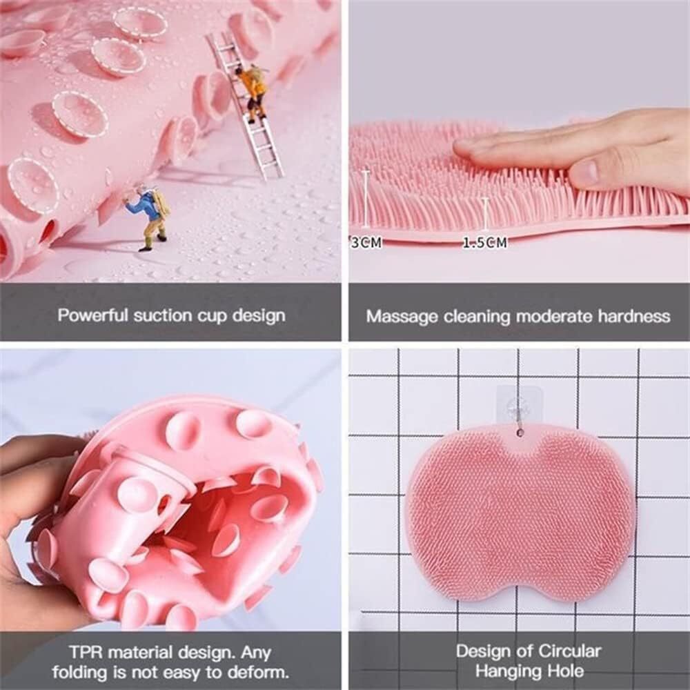 Shower Foot Back Scrubber Massage Pad Body Bath Soft Brush Mat Cleaning Bath