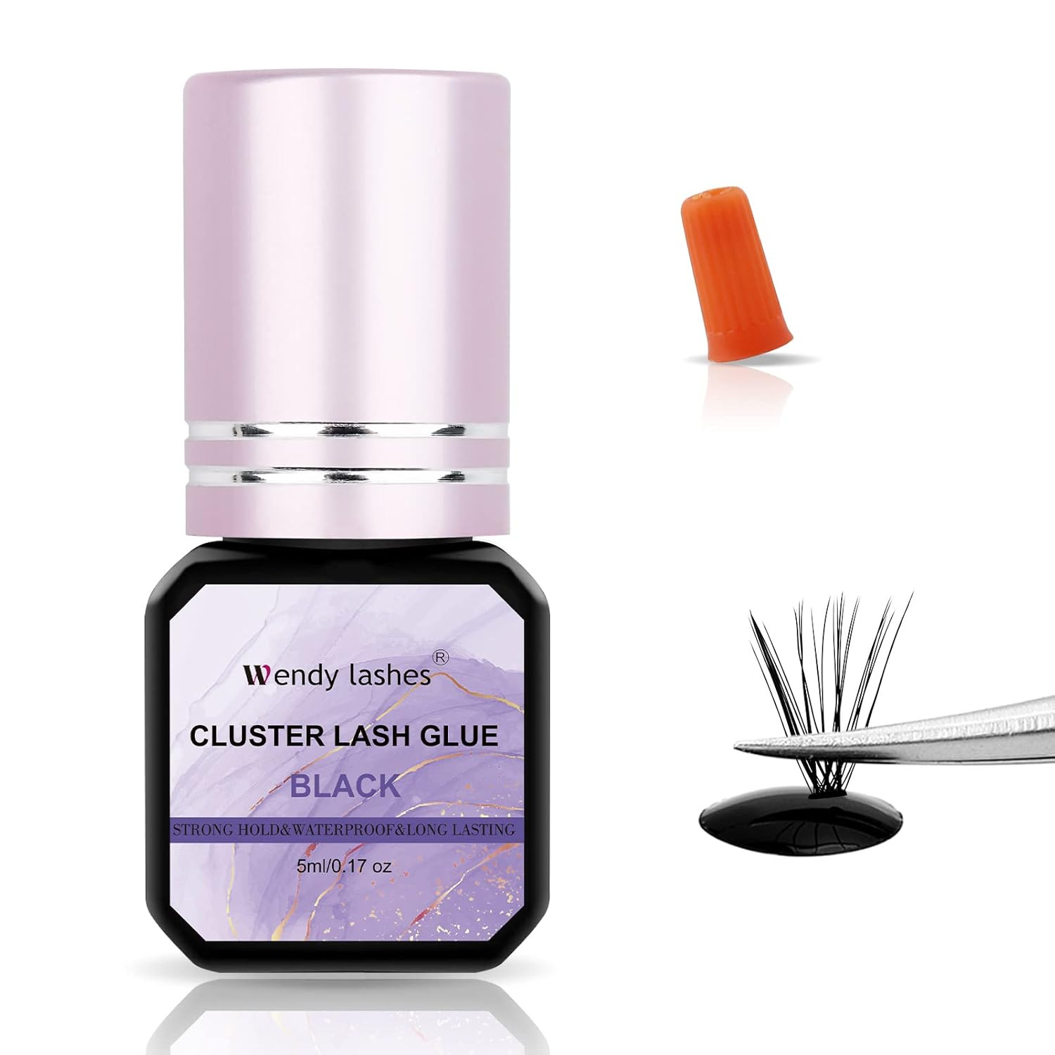 Lash Cluster Glue Eyelash Black Sensitive Fast Drying Waterproof Lashes-Glue Ind
