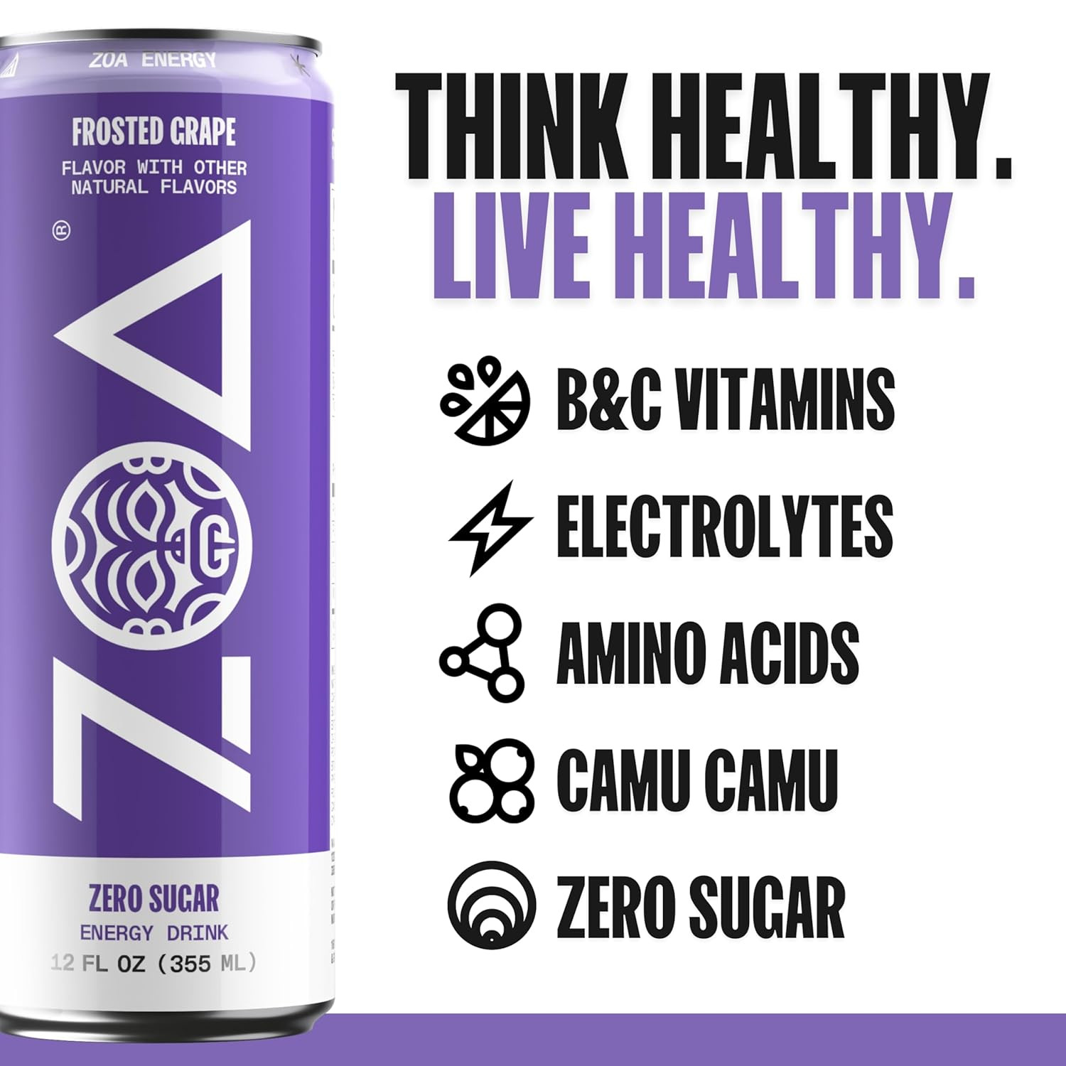 Zero Sugar Energy Drinks with Electrolytes, Vitamin C, Amino Acids, B-Vitamins,