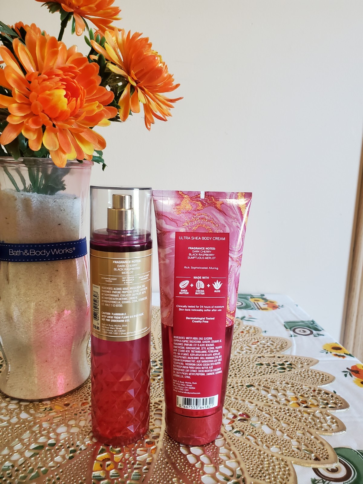 New Bath & Body Works Black Cherry Merlot Fine Fragrance Mist & Body Cream