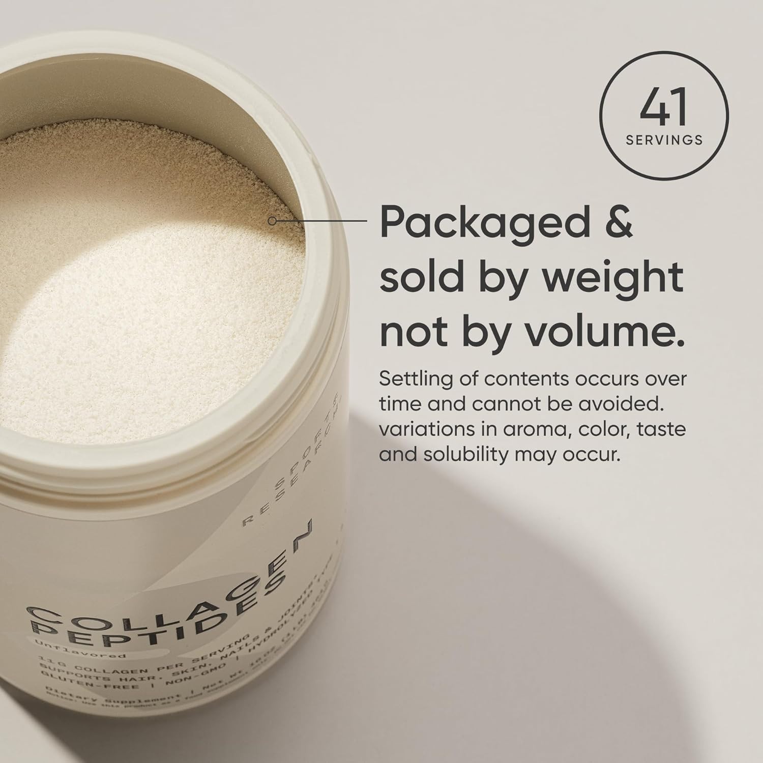 Collagen Peptides Protein Powder 11g – Unflavored (41 Servings)