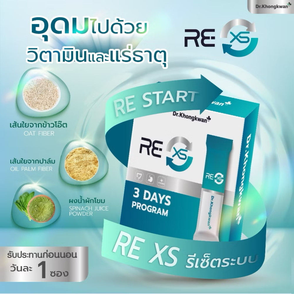Dr. Khongkwan RE XS 3 Days Detox Program High Fiber Re-Set & Cleanse Weight slim