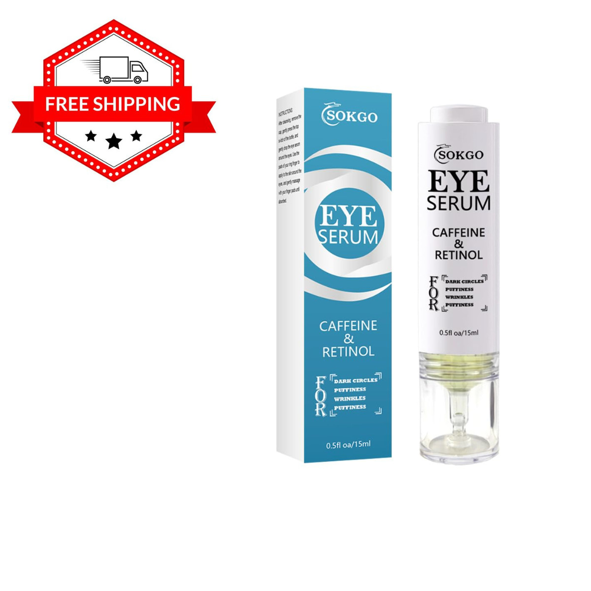 Caffeine Eye Serum Retinol Eye Firming Serum for Dark Circles and Puffiness A…