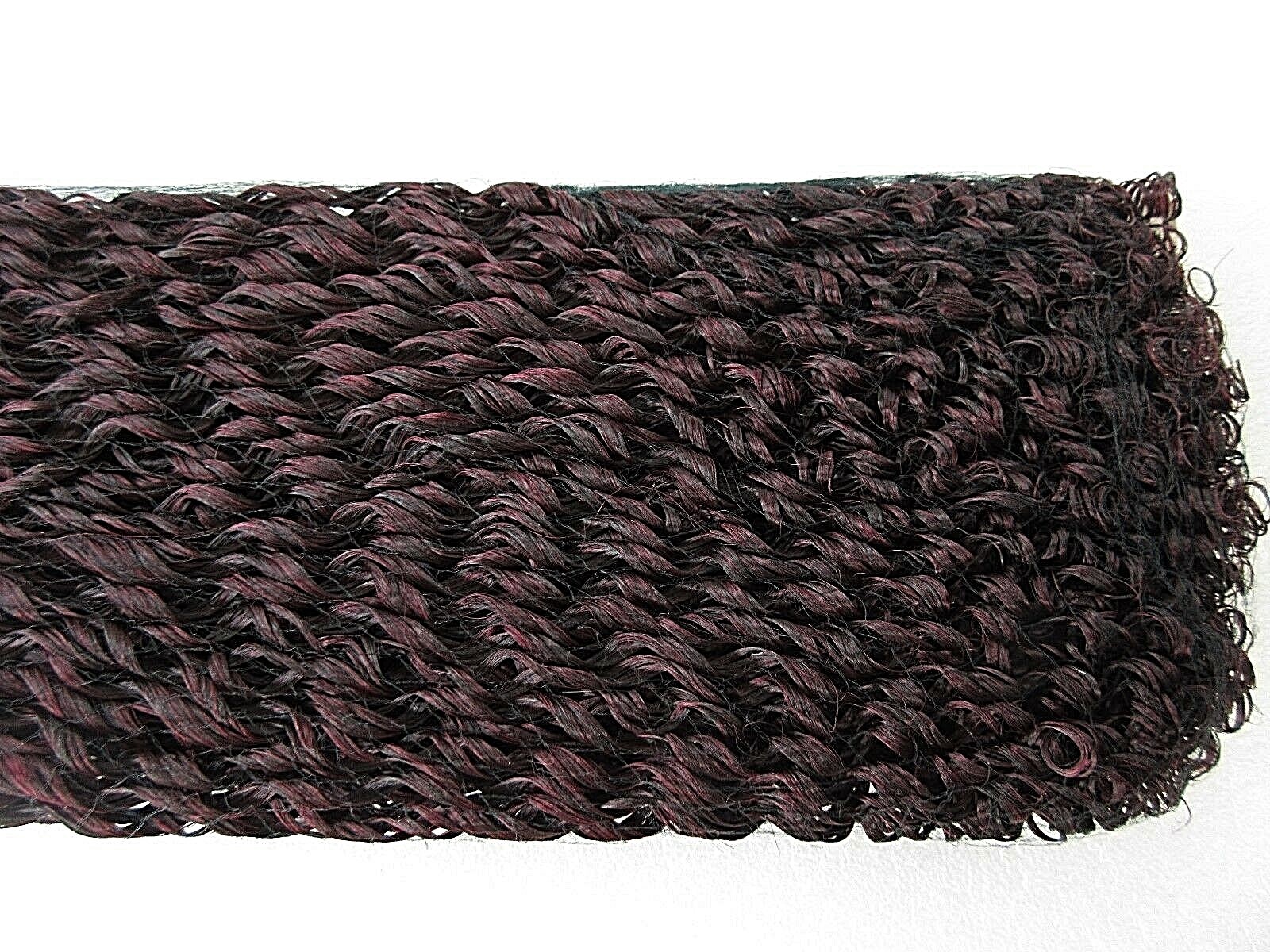 Japanese Synthetic Fiber Hair Extensions Straw Curl Brown/Burgundy Amy 13″ NEW