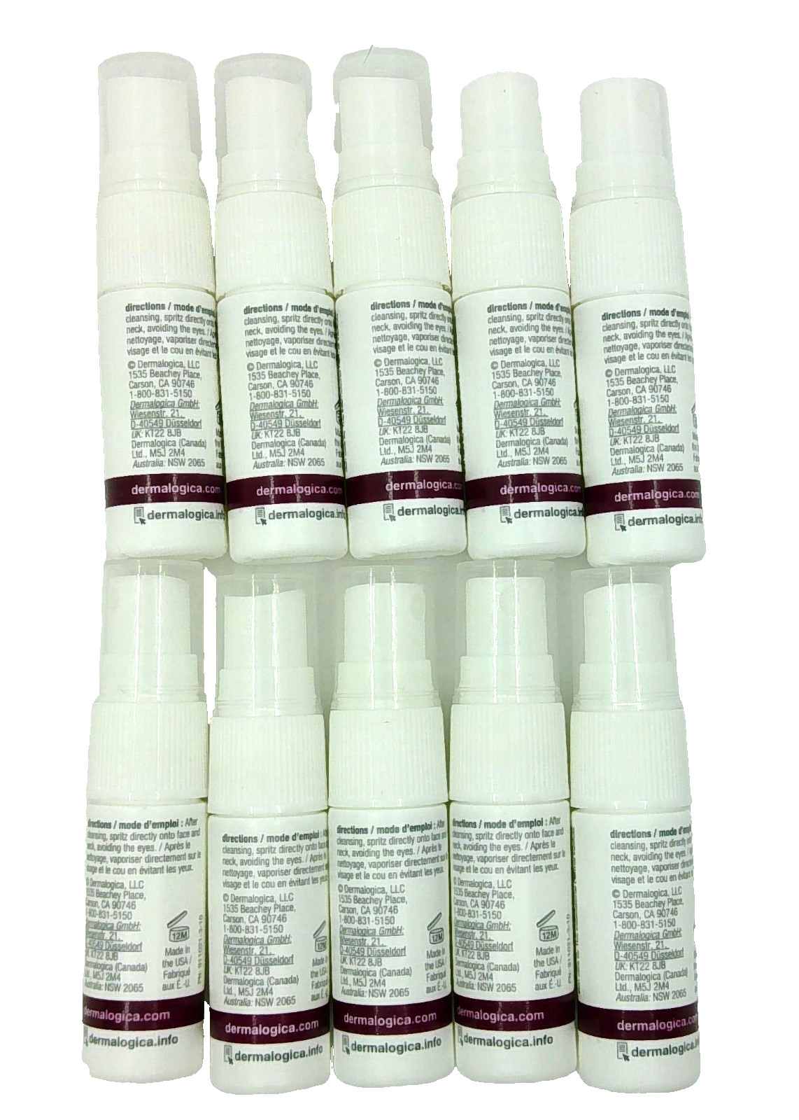 Dermalogica Travel Size Antioxidant Hydramist [10 pack] 0.34 fl oz / 10 ml *New