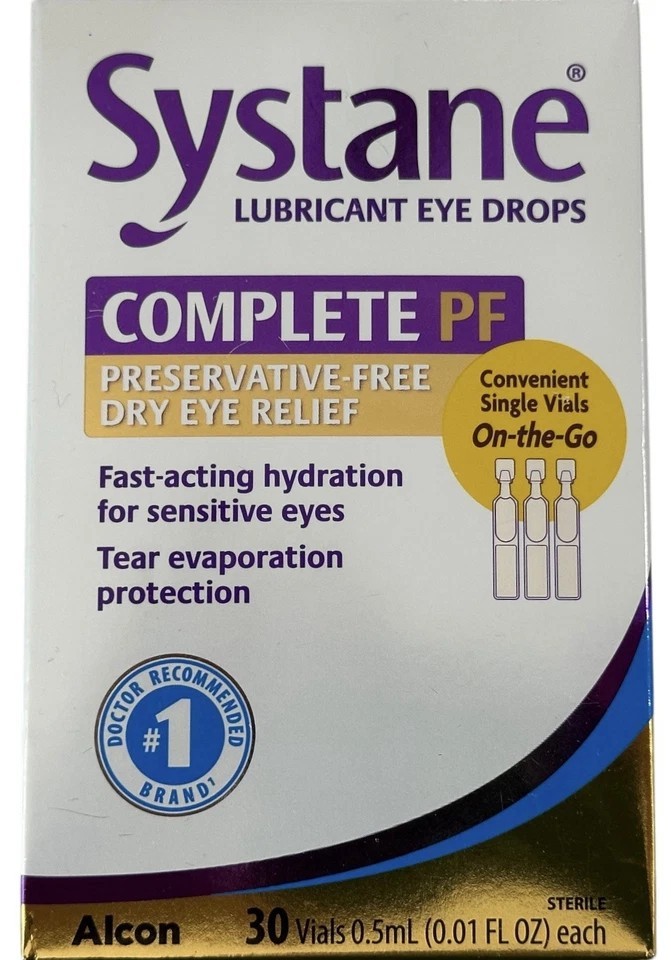SYSTANE COMPLETE PF 30 VIALS ON THE GO NEW EXP 8/2026 FREE SHIPPING