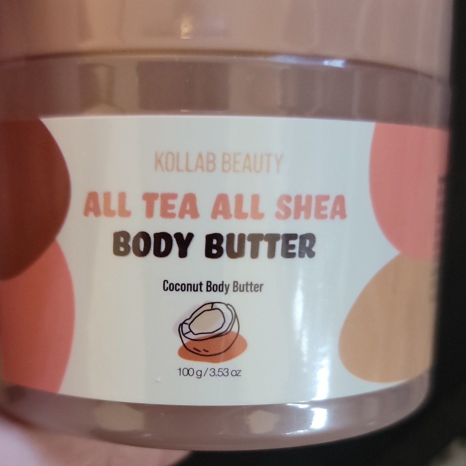 Kollab Beauty All Tea All Shea Coconut Body Butter Cruelty-Free 100g 12M