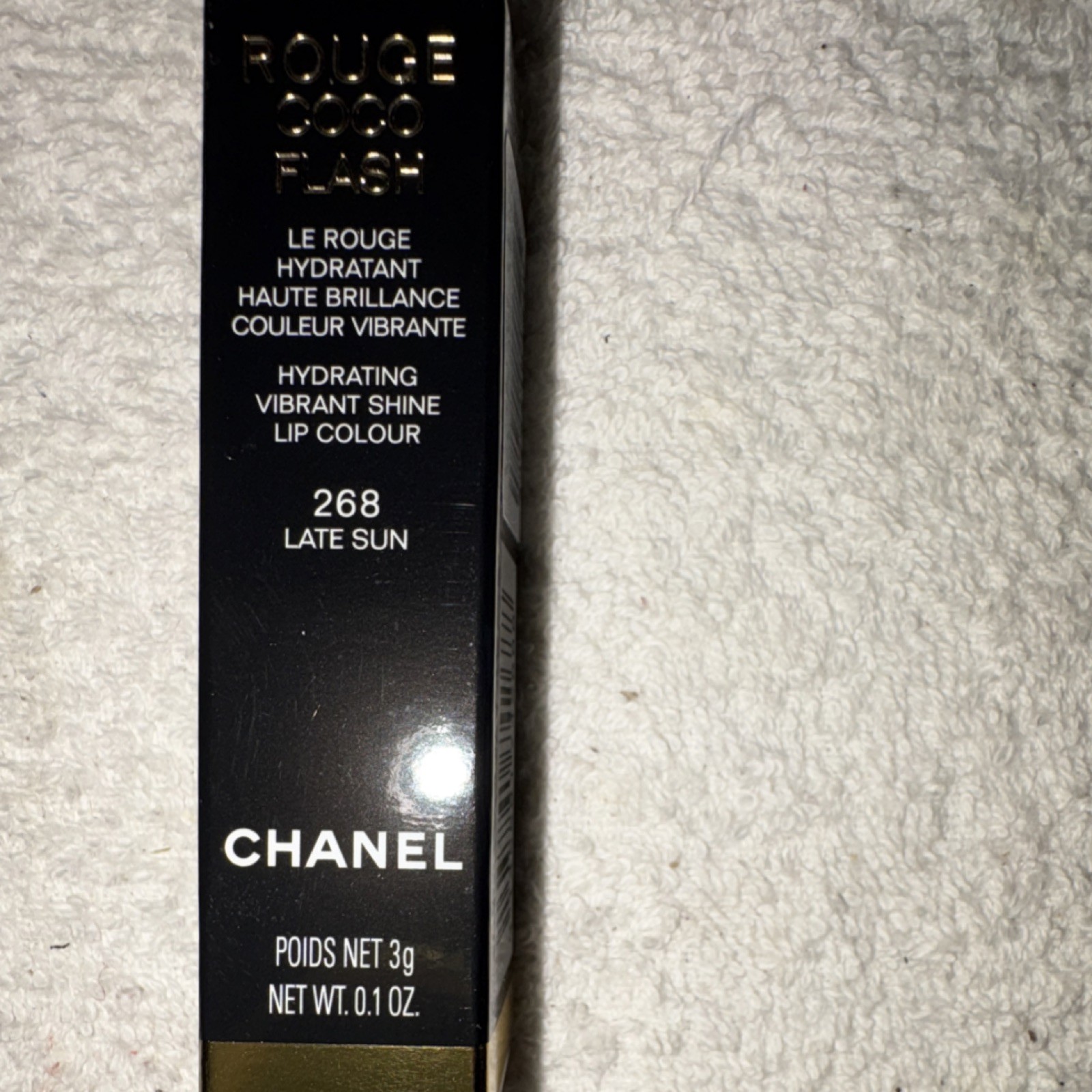 CHANEL Rouge Coco Flash Lipstick 268 Late Sun Hydrating Shine Stick 18M