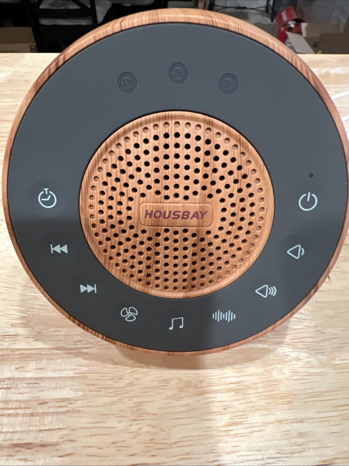 New Housbay Yes White Noise Sound Machine Woodgrain