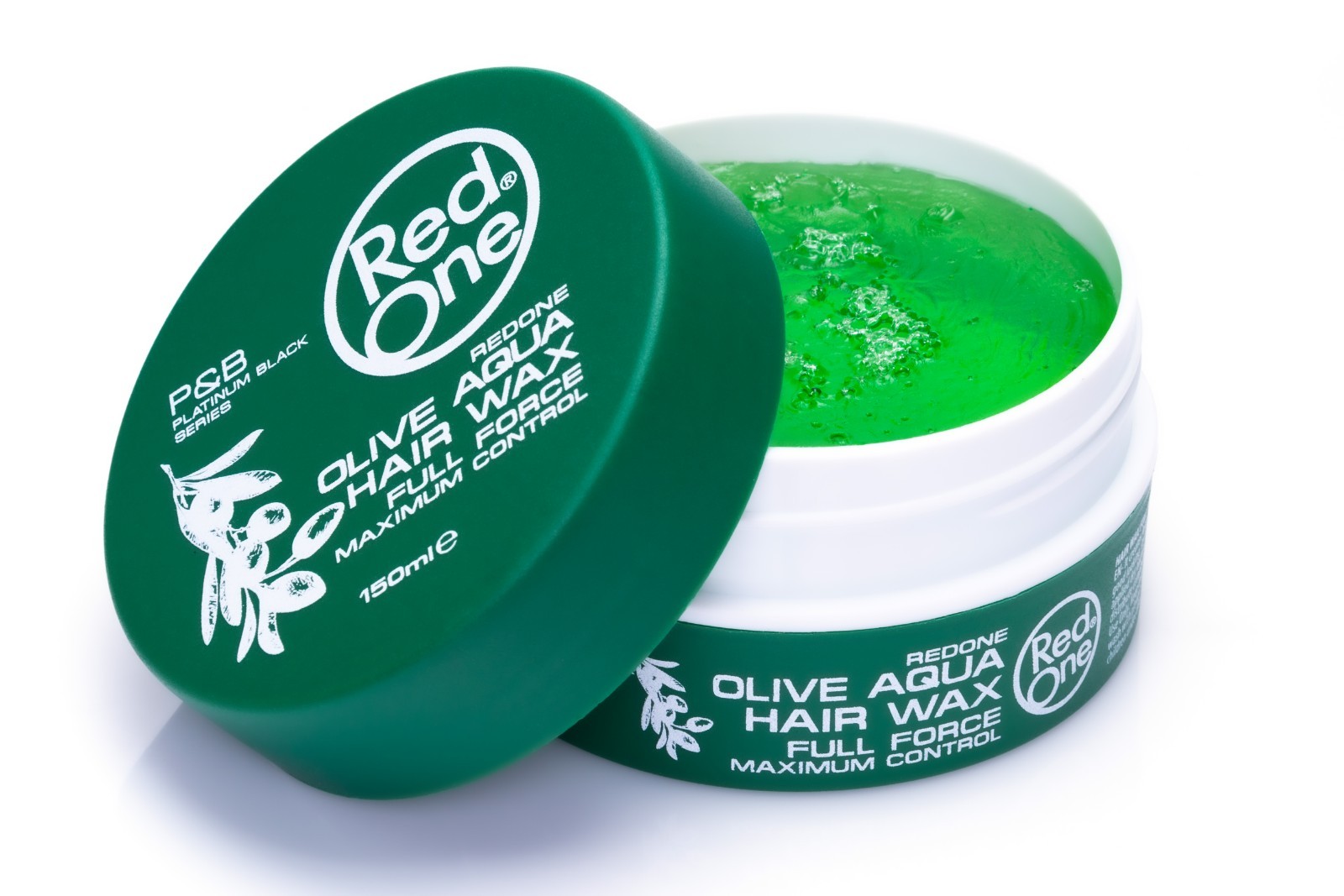 2X RedOne Olive Aqua Hair Gel Wax 150ml (5.07 fl oz) | Edge Control & Braid Gel