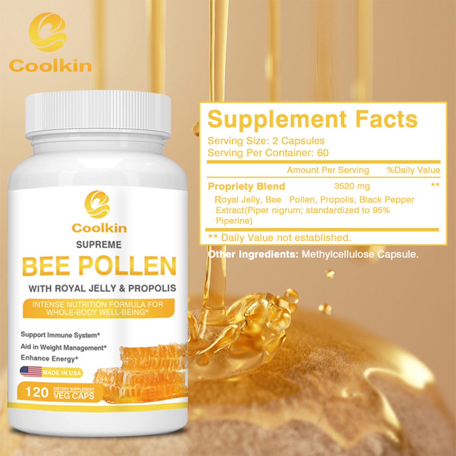 Bee Pollen – Royal Jelly,Propolis – Organic,Increased Energy,Anti-oxidation