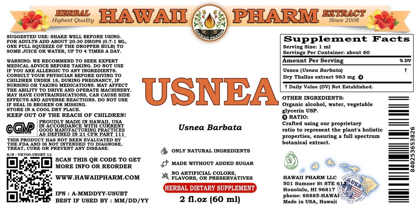 Usnea Liquid Extract, Usnea (Usnea barbata) Dried Thallus Tincture