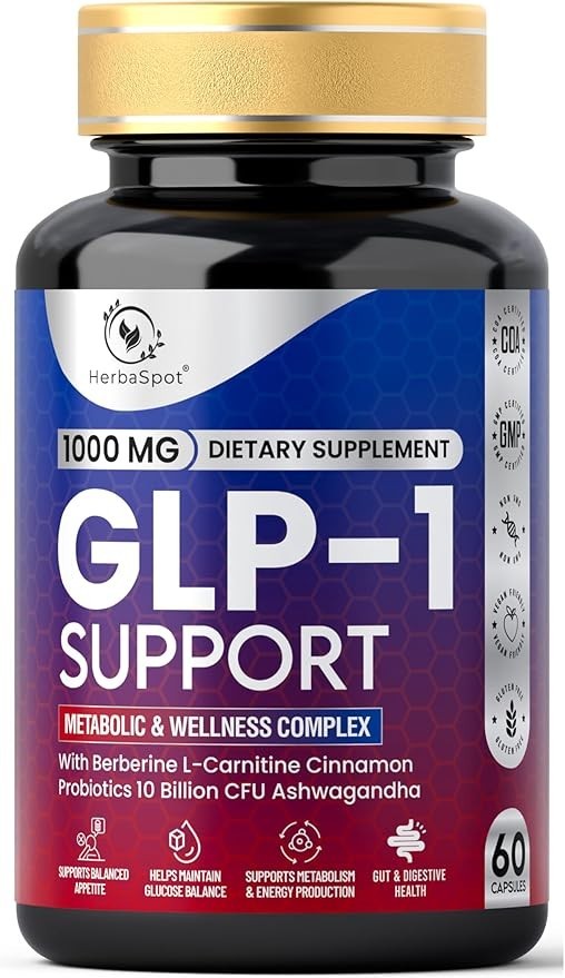 Berberine GLP Weight Loss Metabolic Support w/ Probiotics Resveratrol 60Caps