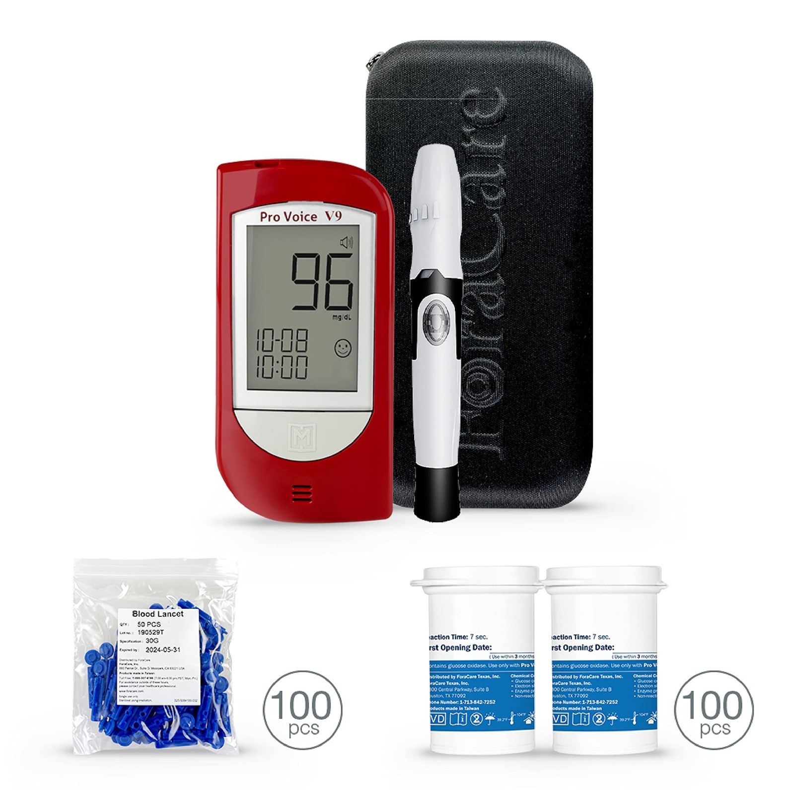 FORA Pro Voice V9 Diabetes Testing Kit for Accurate and Easy Monitoring Your …