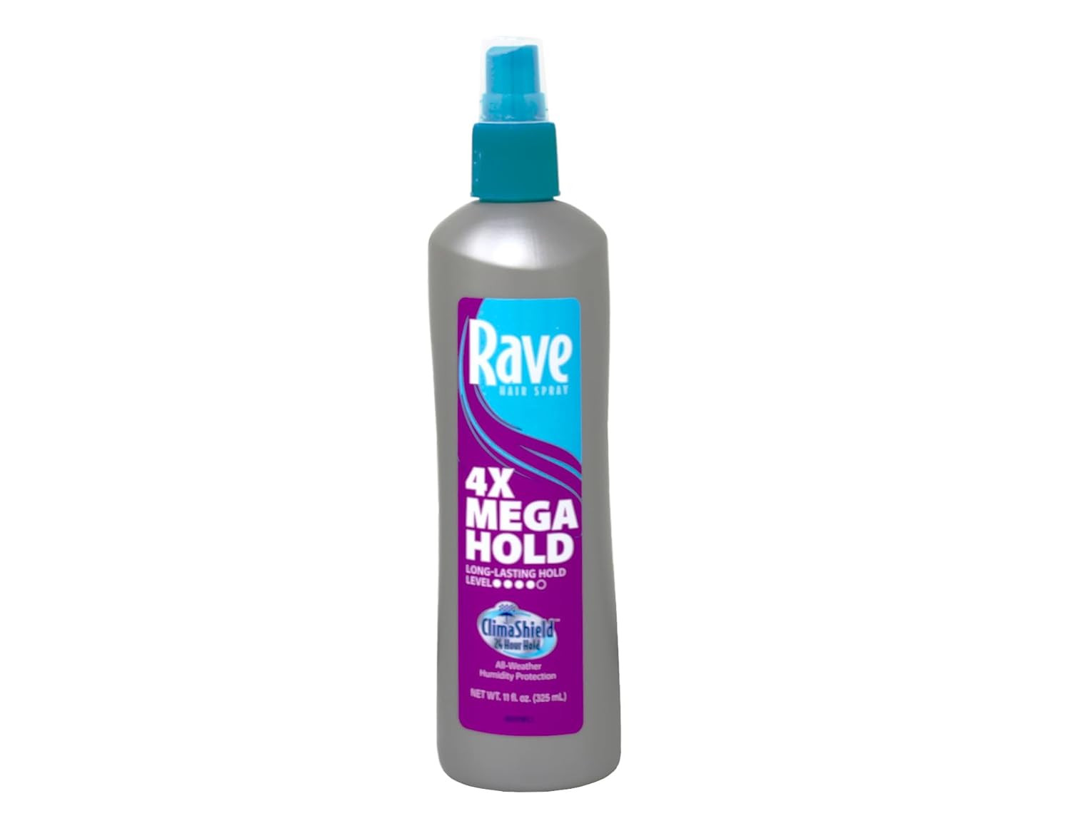 Rave 4X Mega Hairspray with Clima Shield, Unscented 11 Oz (Pack of 3)