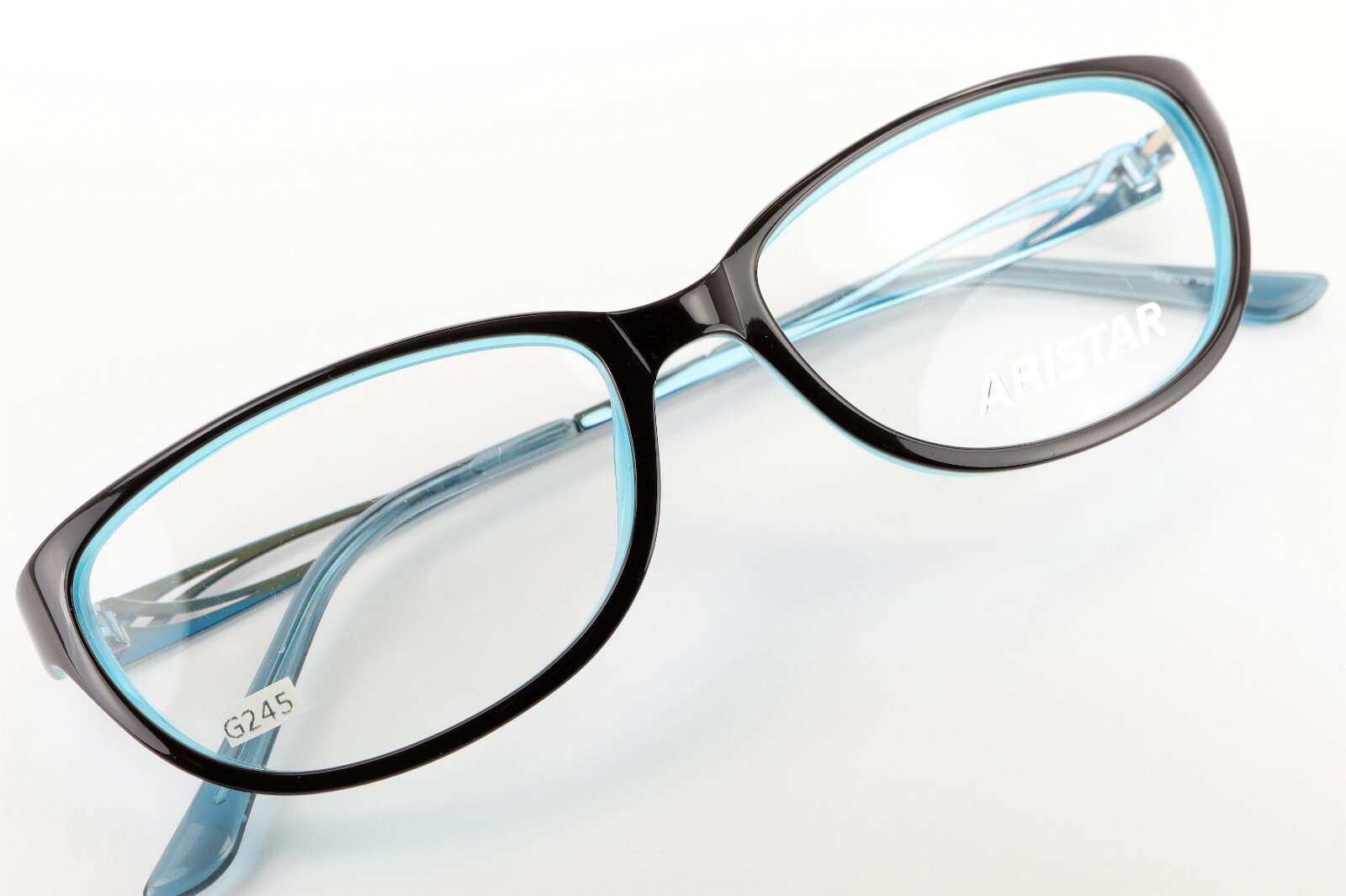 ARISTAR by Charmant Unknown Black on Blue 52-15-135 Eyeglass Frames w/Case G245