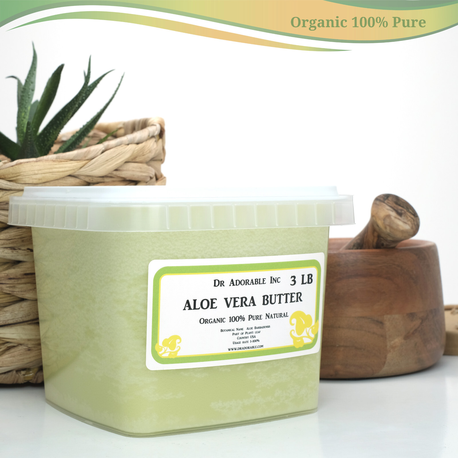 RAW ALOE VERA BUTTER ORGANIC COLD PRESSED PURE 2 OZ 4 OZ 8 OZ 12 OZ-12 LB