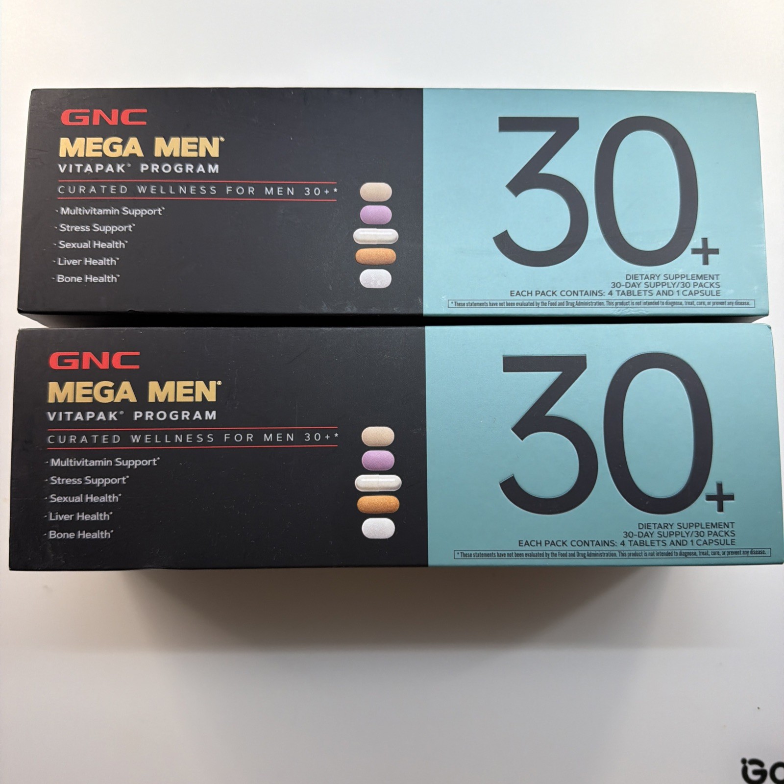 GNC Mega Men Vitapak Program 30+ Multivitamin 2 PACK