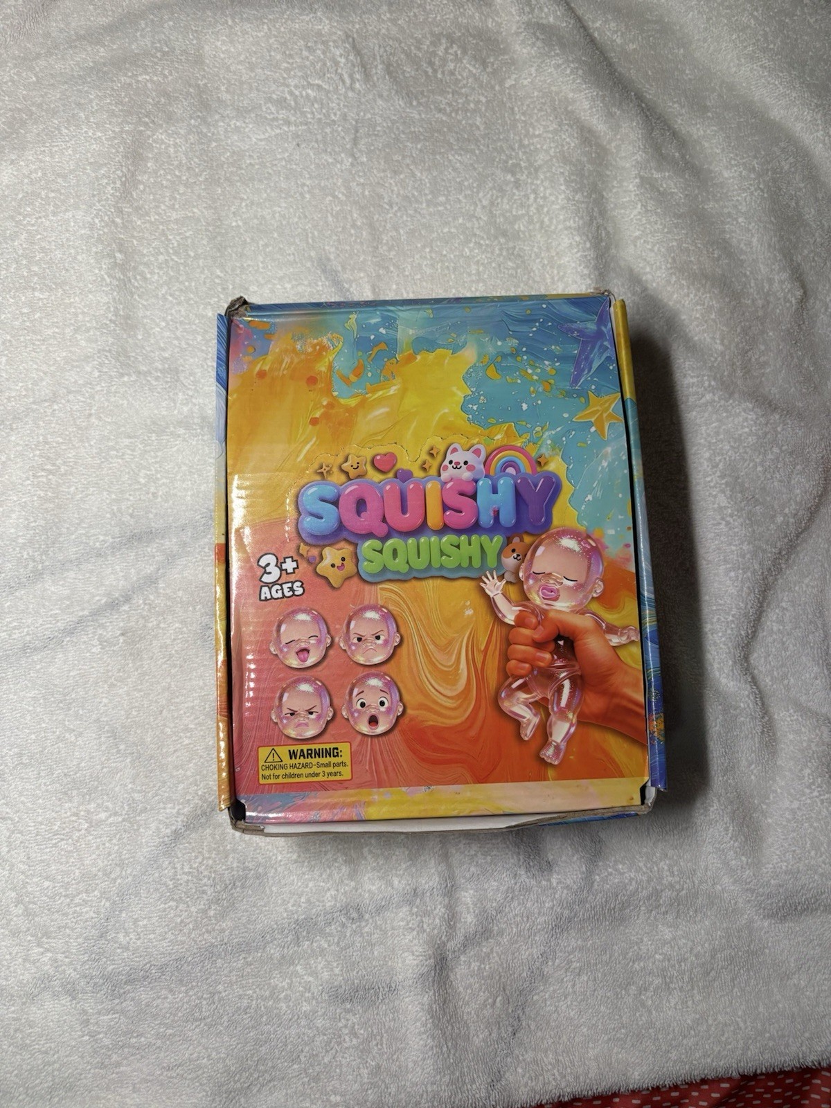 Squishy Squishy Glitter Squeeze Toy Set, Multicolor Plastic 1each