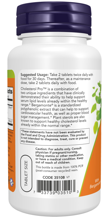 Now Foods Cholesterol Pro 120 Tabs Fresh 03/27EXP