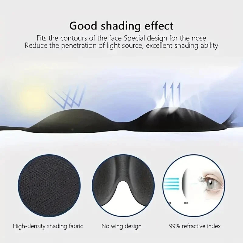 Travel 3D Eye Mask Sleep Soft Padded Shade Cover Rest Relax Blindfold US
