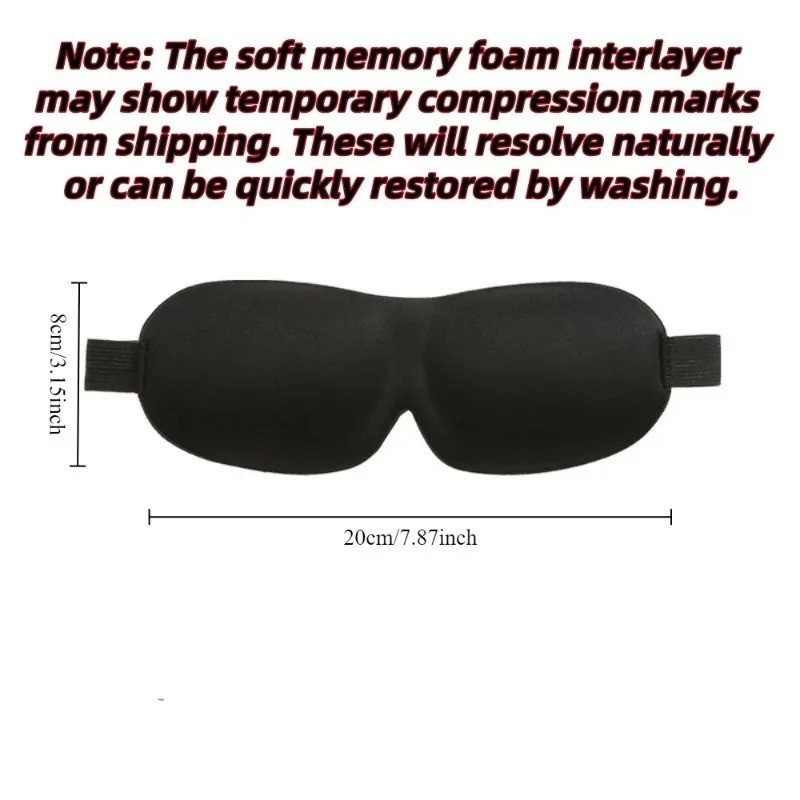 1 Pack Travel 3D Eye Mask Sleep Soft Padded Shade Cover Rest Relax Blindfold