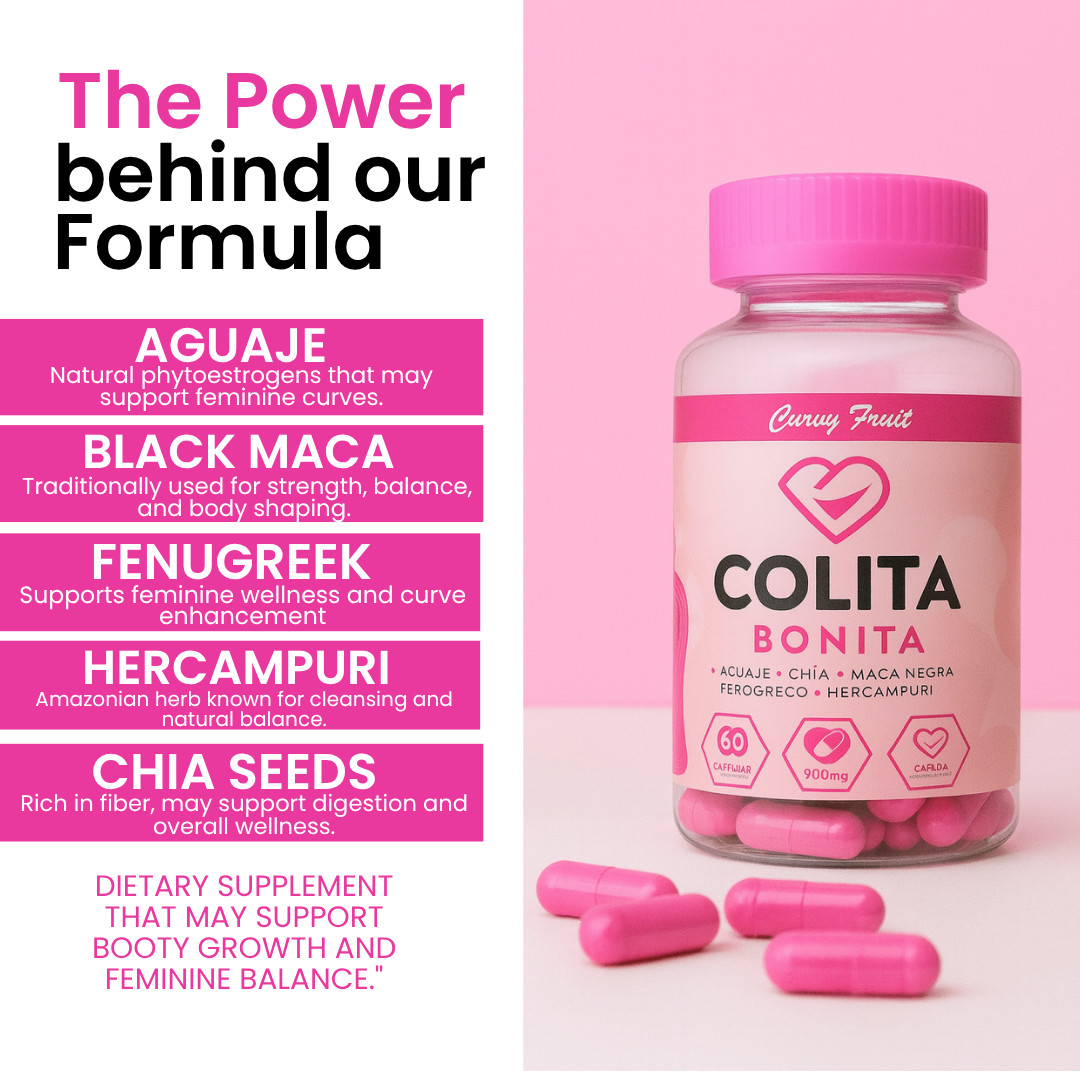 Aguaje CurvyFruit + Black Maca + Fenugreek + Fat Burner : Big Butt & Flat Belly