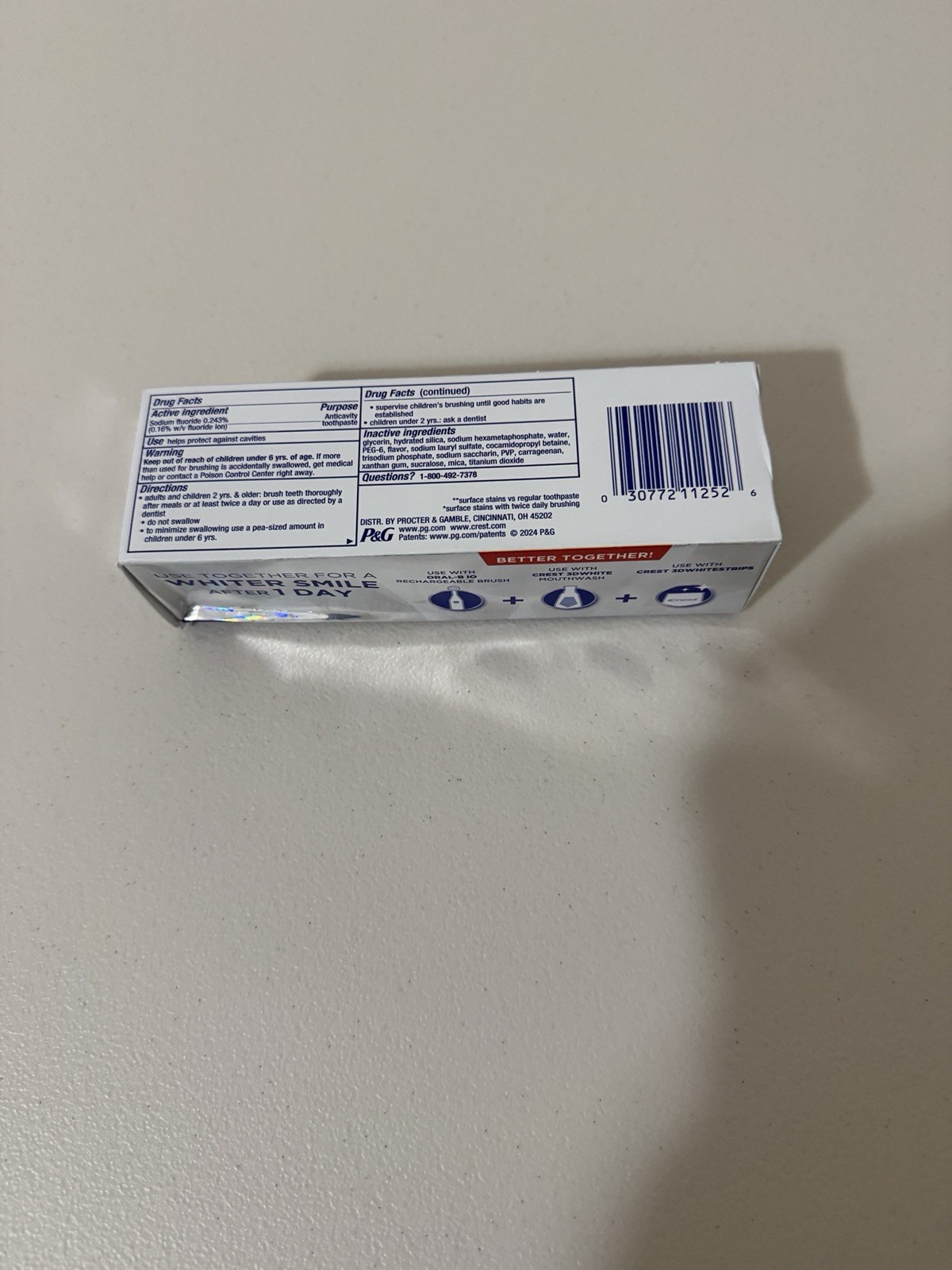 Crest 3D White Brilliance Toothpaste 4.6oz Vibrant Peppermint 4.6 Oz (Exp. 7/28)
