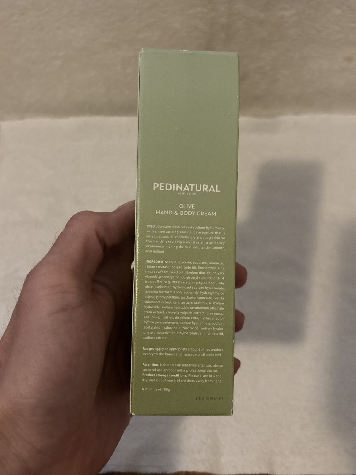 Pedinatural Olive Hand & Body Cream 3.39 Fl.oz NEW IN BOX FREE SHIP