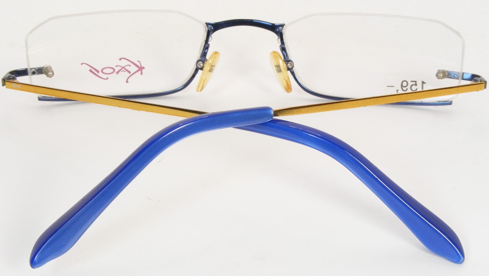 KAOS 108 Col. 2 Blue /Gold UNIQUE RARE EYEGLASSES FRAME 50-21-135mm Germany